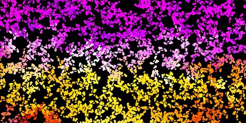 Dark pink, yellow vector template with abstract forms.