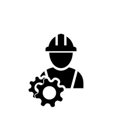 Engineer icon isolated on white background