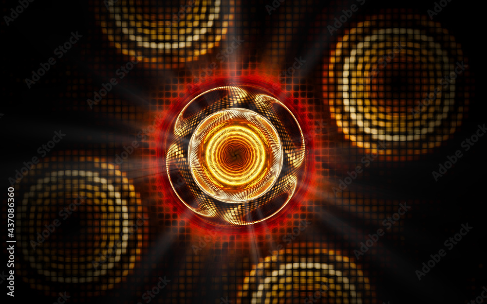 Aufkleber digital illustration abstract image generated fractal background image wallpaper pattern of various 