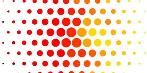 Fototapeta na wymiar Light Red, Yellow vector pattern with circles.