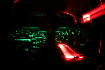 abstract dashboard of a motorcycle