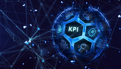 KPI Key Performance Indicator for Business Concept. Business, Technology, Internet and network concept.