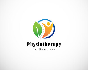 physiotherapy logo design creative nature