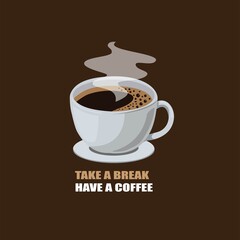 Vector illustration of a coffee cup. 