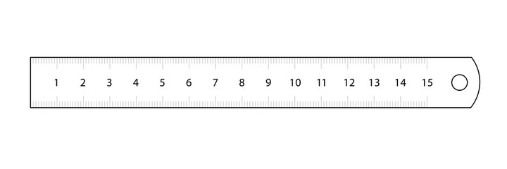ruler. Measuring tool and instrument for high-precision measurements for industry 
and business. Vector illustration isolated on white background.
