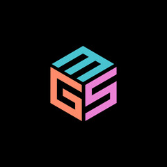 Hexagon logo with the letters MGS design