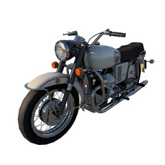 motorcycle italian motorbike - Perspective view white background 3D Rendering Ilustracion 3D