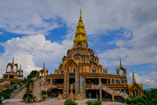 Bangkok, Thailand - May 31, 2021: Amazing Big buddha images in Wat Pha Sorn Kaew Temple, Buautiful famous temple,Phetchabun province, Thailand,ASIA.