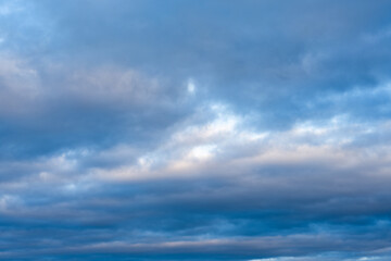 Blue sky with cumulus clouds