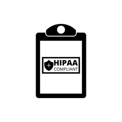 HIPAA Compliant icon isolated on white background