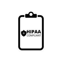 HIPAA Compliant icon isolated on white background