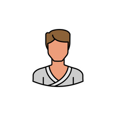 avatar taekwondo outline colored icon. Signs and symbols can be used for web logo mobile app UI UX