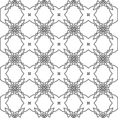 Fototapeta premium Vector monochrome seamless pattern, Abstract endless texture for fabric print, card, table cloth, furniture, banner, cover, invitation, decoration, wrapping.