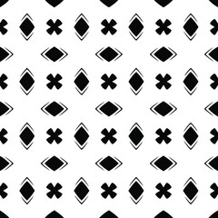 Vector monochrome seamless pattern, Abstract endless texture for fabric print, card, table cloth, furniture, banner, cover, invitation, decoration, wrapping.