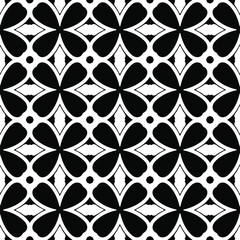 Vector monochrome seamless pattern, Abstract endless texture for fabric print, card, table cloth, furniture, banner, cover, invitation, decoration, wrapping.