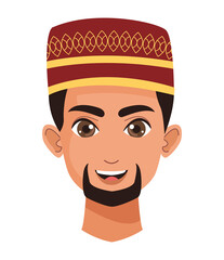 muslim head man bearded