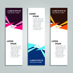 Set of long banner