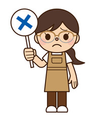 エプロン 女性 NG