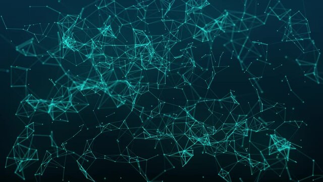 Plexus abstract network business technology science background loop. 
Abstract motion transform illustration background with shimmering light