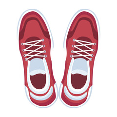 red tennis shoes