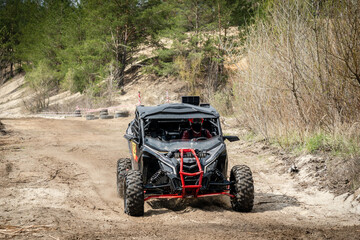ATV, UTV hard driving over the mud off road © Antonio