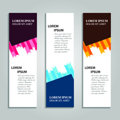 Set of long banner