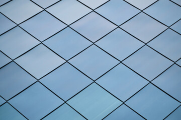 Stainless steel facade cladding on a modern building in downtown Magdeburg in Germany