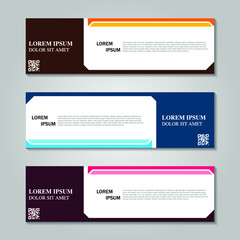 Set of long banner