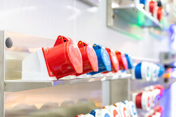 various colorful red blue electric machine power plug connector for electrical high voltage in...