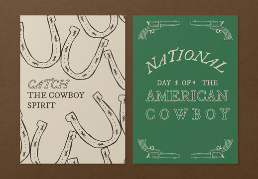 Cowboy themed Poster Layout