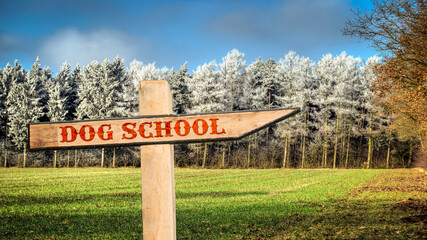 Street Sign to Dog School