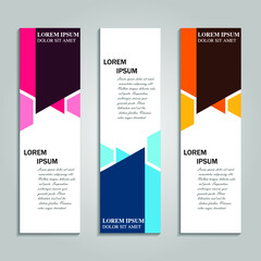 Set of long banner