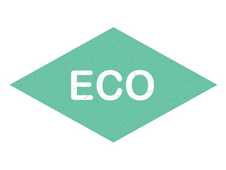 Eco label diamond shape