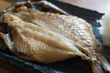鯵の開きのあぶり焼き
