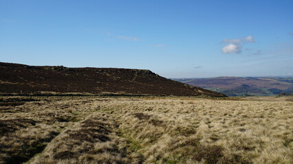 Higgor Tor in Dark Peak Valley, National Peak District, United Kingdom