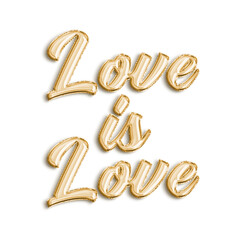 Love is Love Foil Balloon Graphic, Love Text, Love Background, Foil Balloon Effect