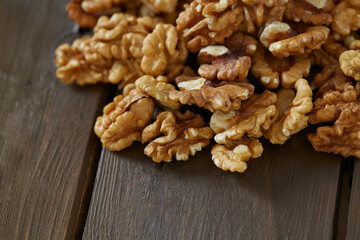 walnuts on wooden surface