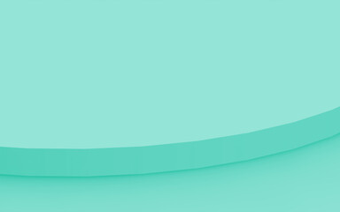 Abstract 3d green color cylinder podium minimal studio background.