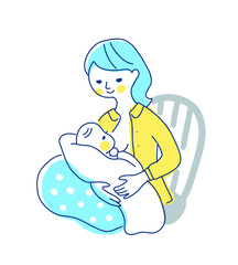 授乳中のママ