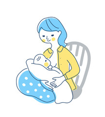 授乳中のママ