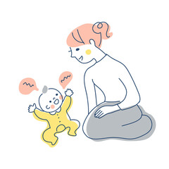赤ちゃんとママ