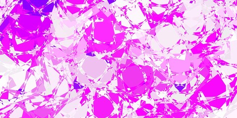 Light Pink vector pattern with polygonal shapes.