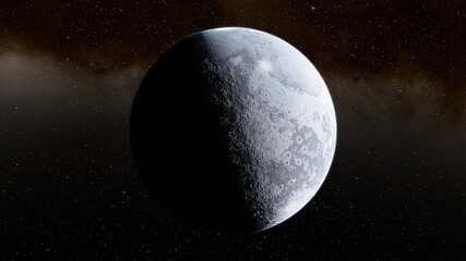 planet in deep space, science fiction wallpaper 3d render