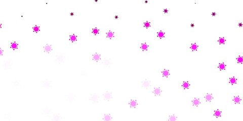 Light pink vector template with flu signs.