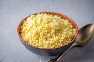 Millet porridge in the bowl