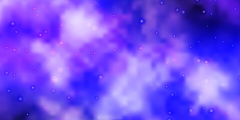 Light Purple vector pattern with abstract stars.