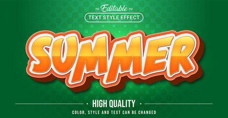 Editable text style effect - Summer text style theme.