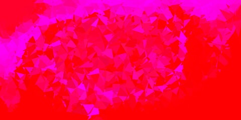 Light pink, red vector polygonal backdrop.