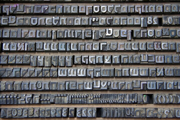 Metal old hebrew Letterpress Types. Historical letterpress types, also called as lead letters....