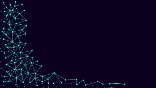 Motion graphics abstract animation navy blue